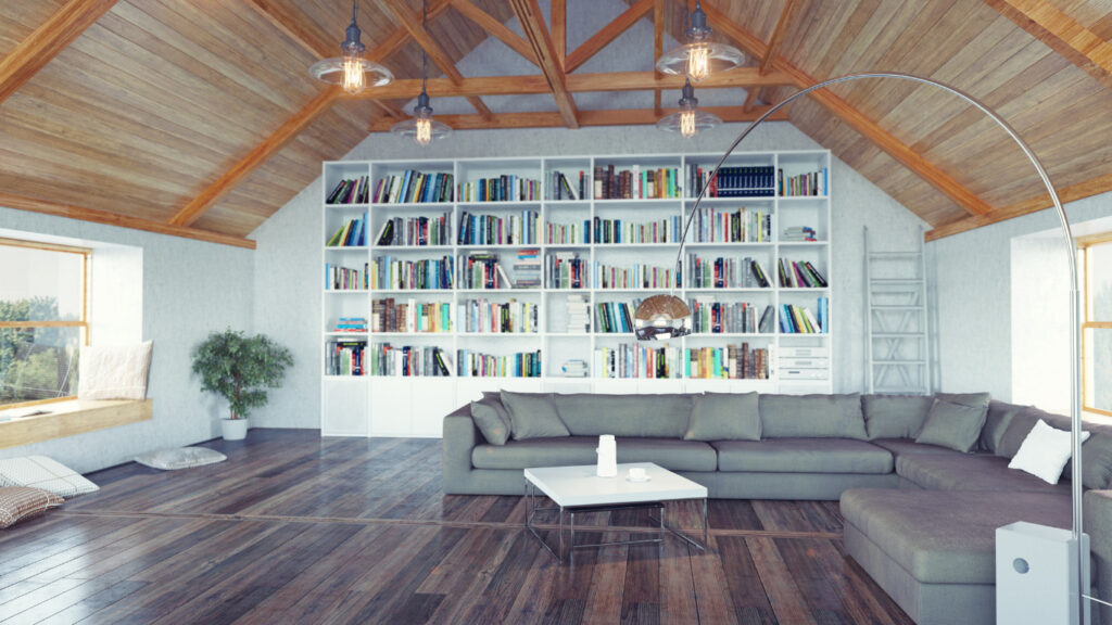 library in attic